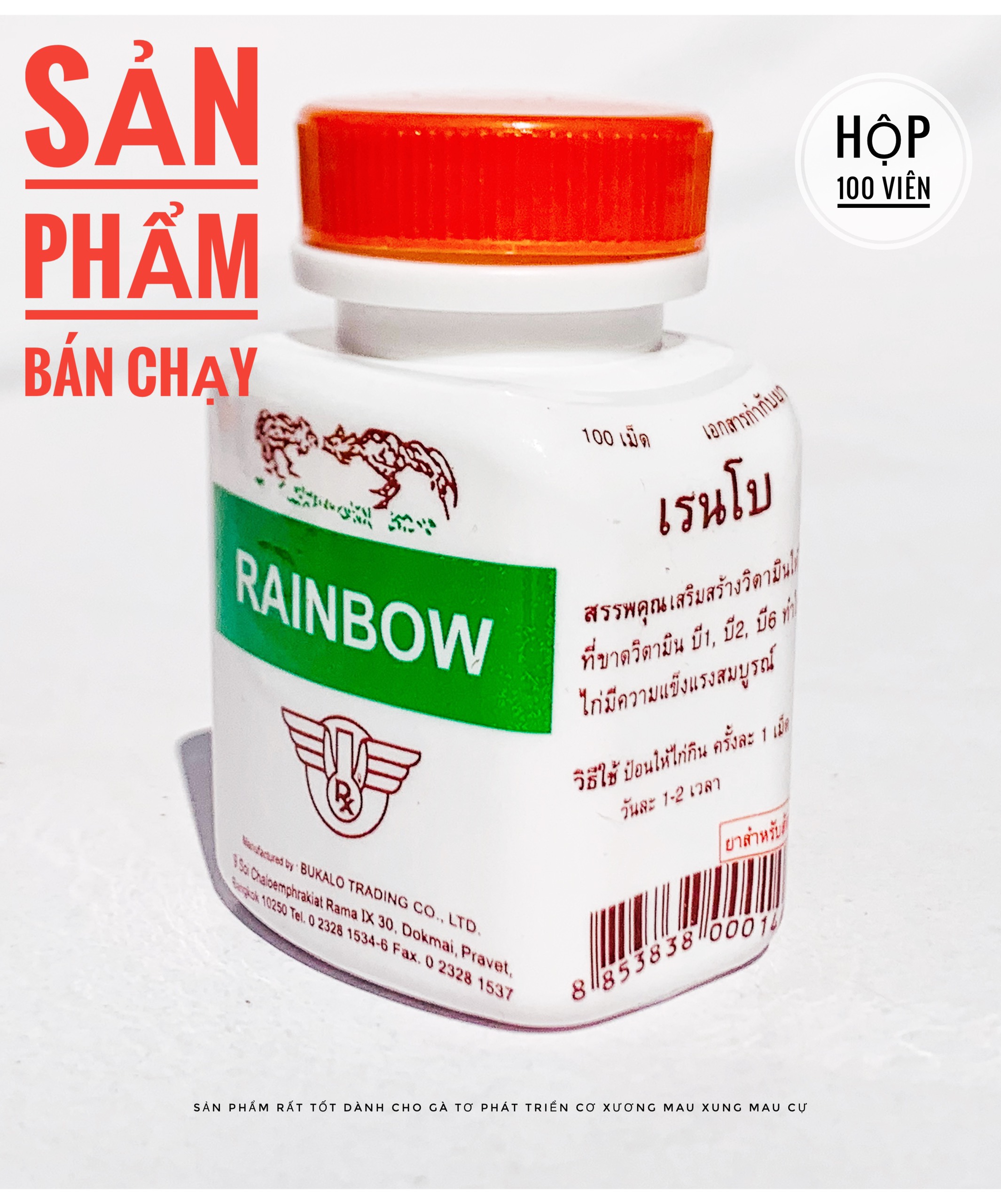 [HCM]Sản Phẩm Nuôi Gà Đá Rain Bow