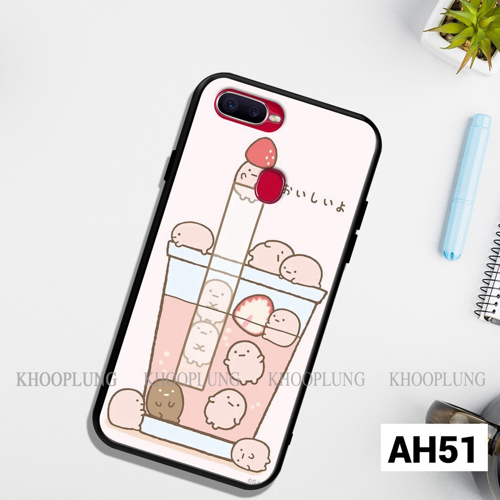 Ốp lưng oppo a5s - a7 - f9 in hình trà sữa dễ thương