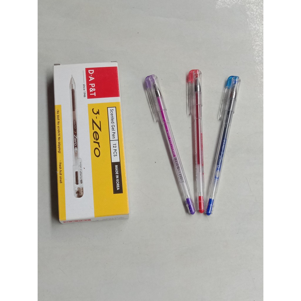 [Lẻ 1 cây] Bút viết mực D-A P&T 3-zero 0.38mm (Sản xuất tại Hàn Quốc)
