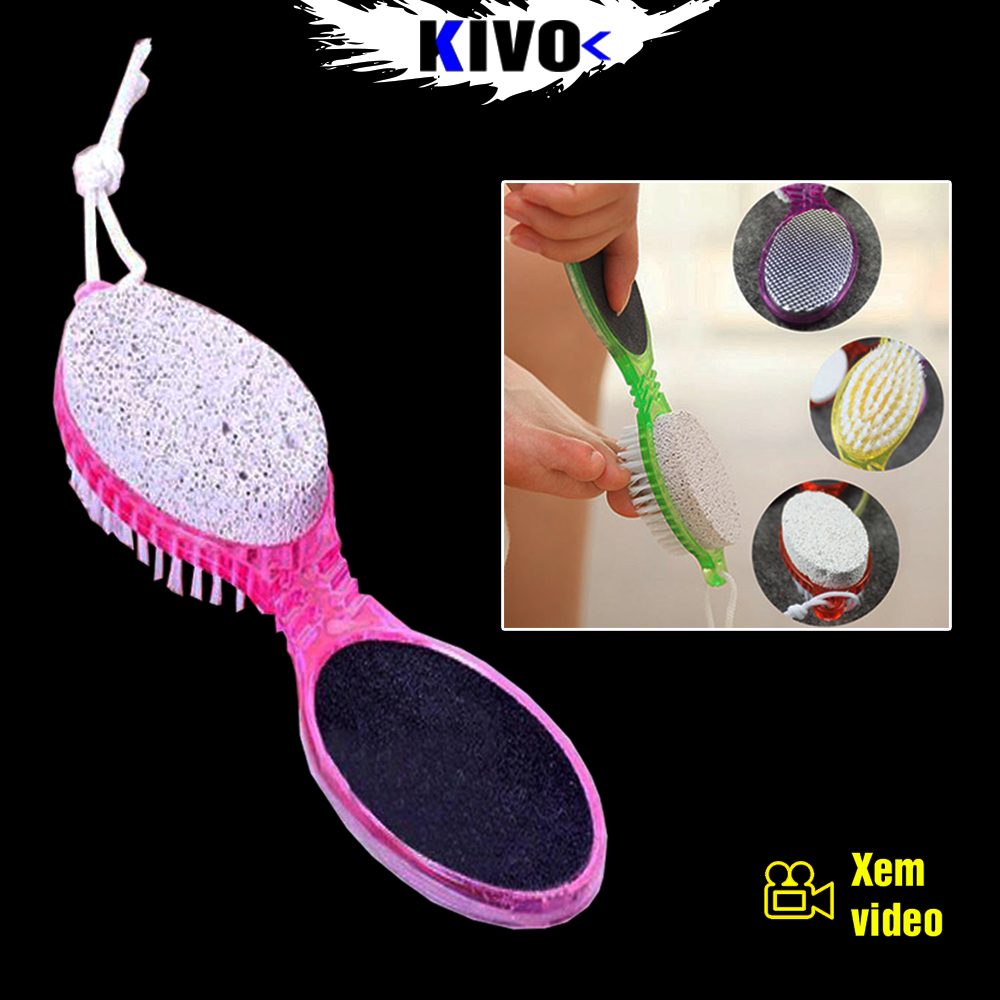 Tree scrub 4 in 1 more convenient-tooling scrub brush soft wool, stone grinding heel exfoliating, sanded-Kivo