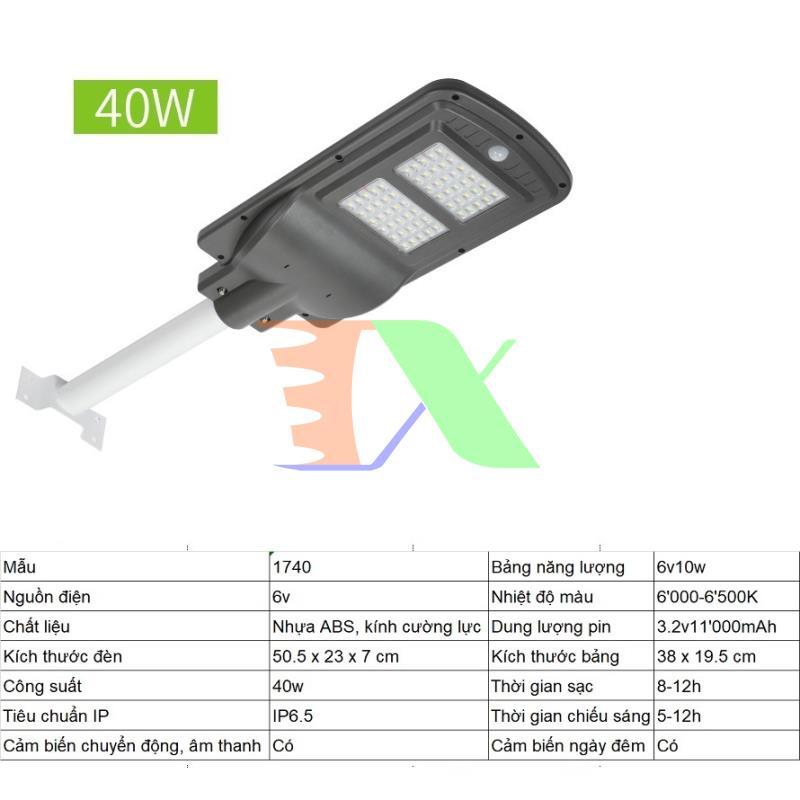 LED solar mon-1740 40W, solar lights IP 65, street lamp solar, high-pressure lamp Solar