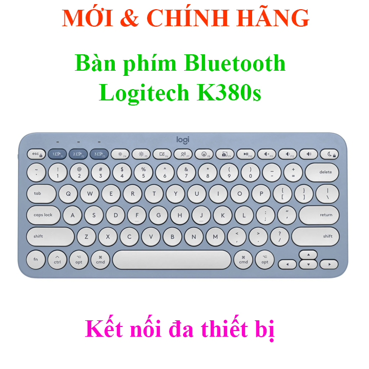 Bàn Phím Bluetooth đa thiết bị Nhỏ Gọn Mỏng & Đẹp Logitech K380 K380S