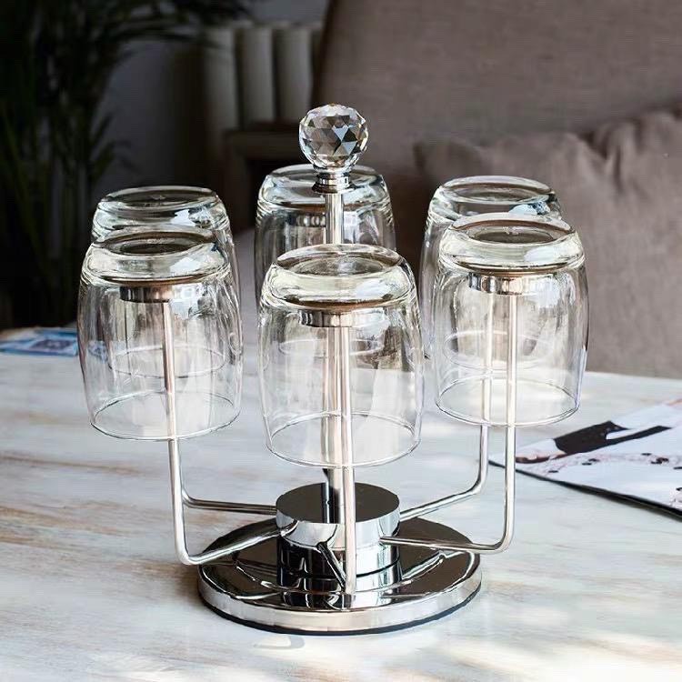 Giá úp cốc inox cao cấp xoay 360 độ