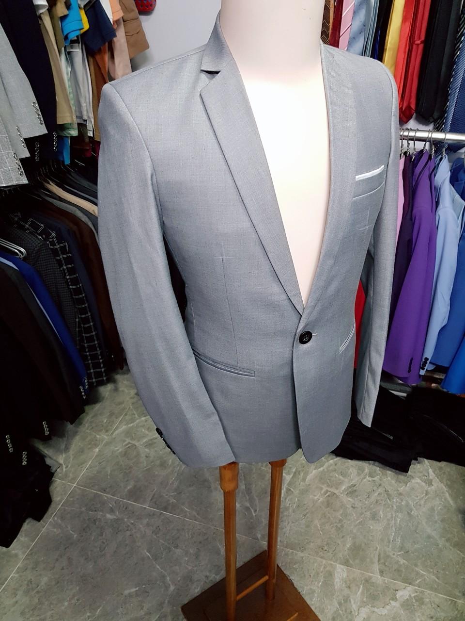 Áo Vest Nam Ôm Body Thời Trang Màu Xám Chất Liệu Vải Mềm Mịn