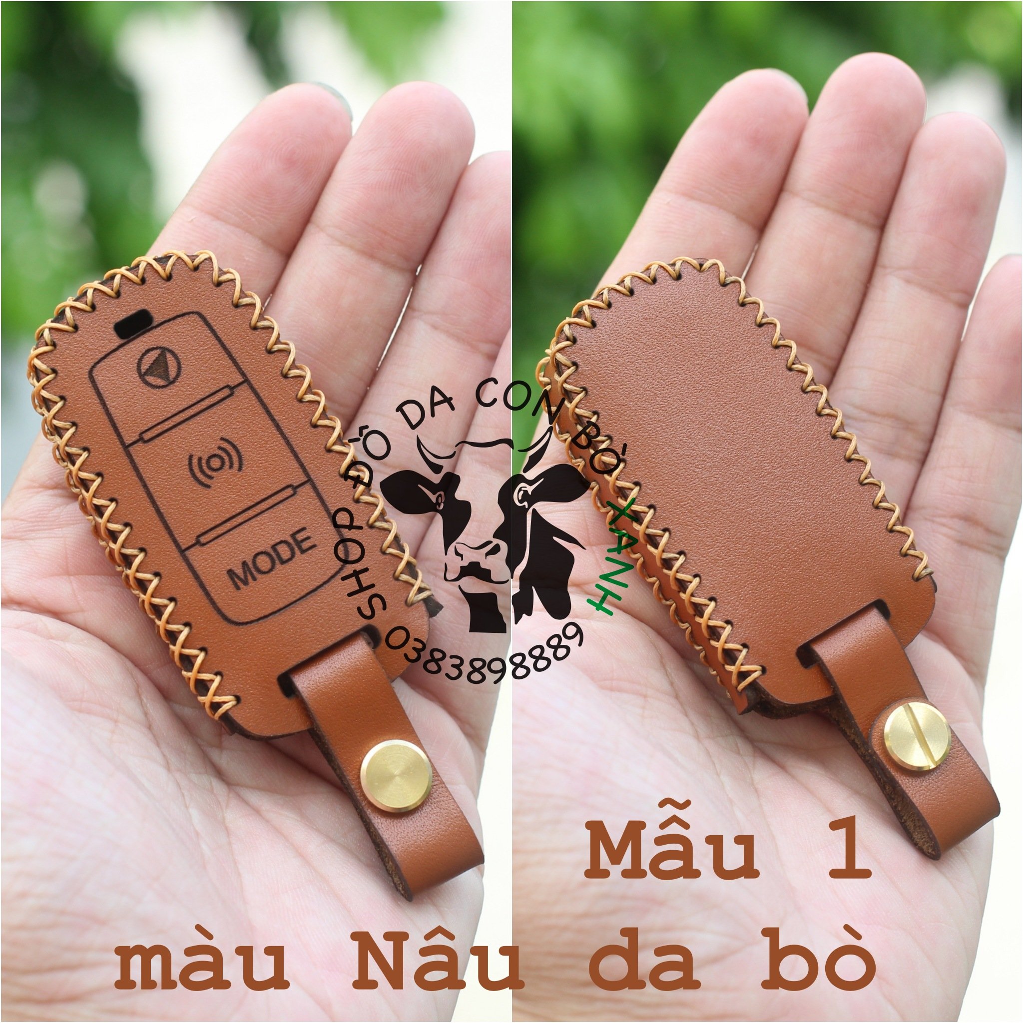 Bao Da Chìa Khóa Hyperion Smartkey chống trộm, tìm xe handmade da thật (Mẫu 1)