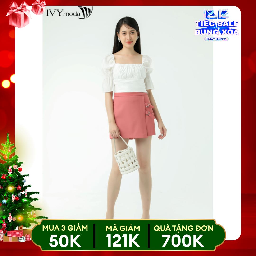 Áo Croptop nhún ngực IVY moda MS 16B9379