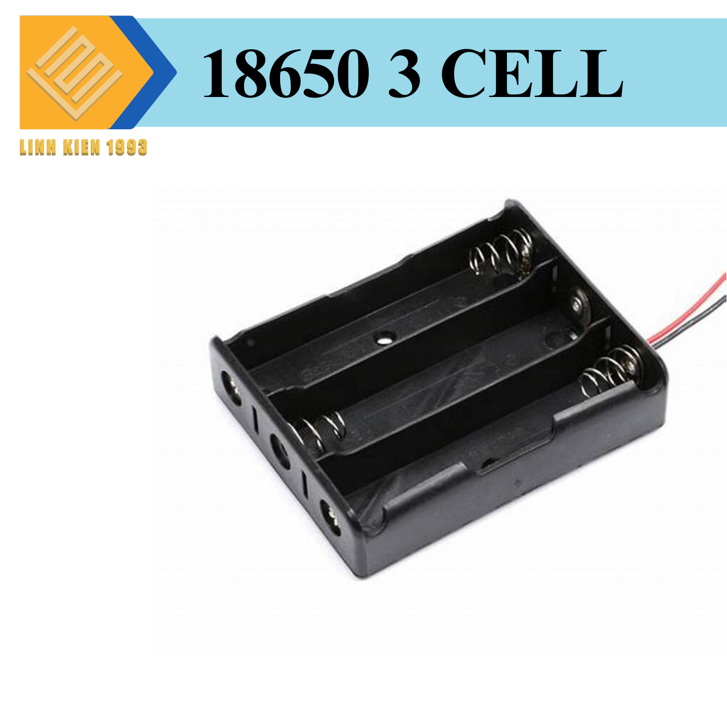 Đế 3 pin 18650 mắt nối tiếp