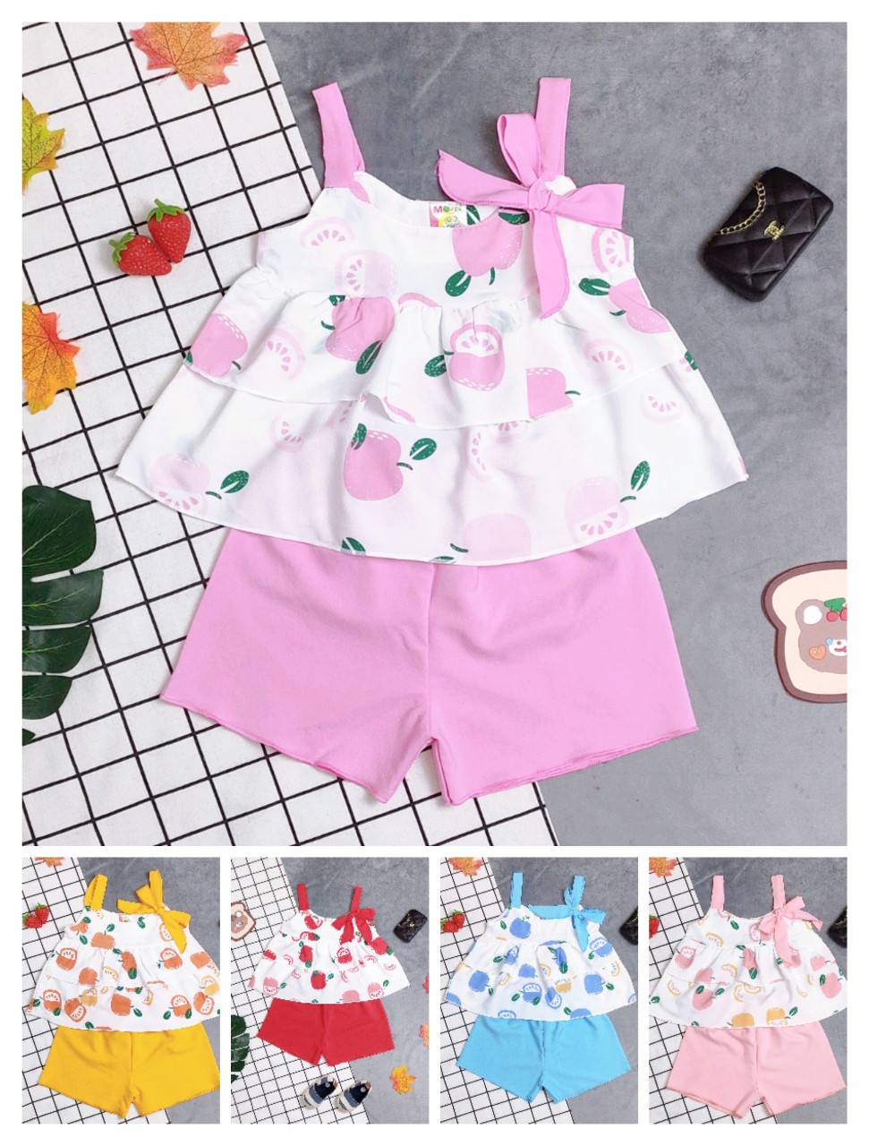 Bộ Lụa Dây Bé (6-14kg) (giao màu ngẫu nhiên)