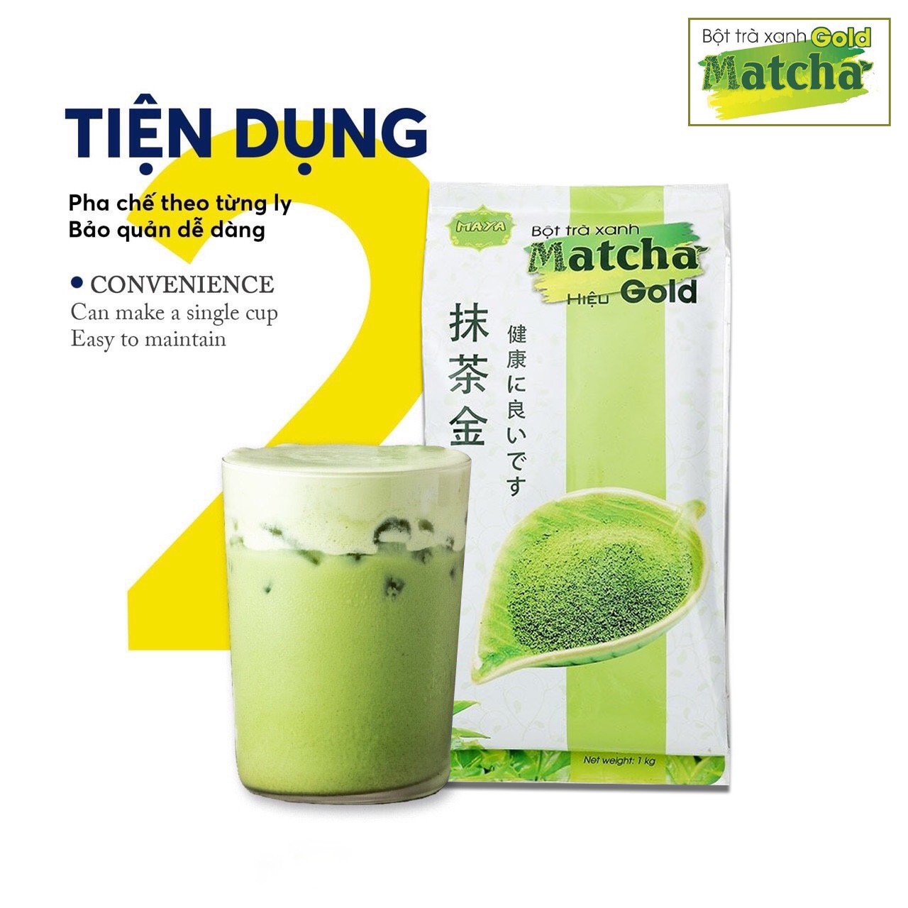 [HCM] 2 túi Bột trà xanh MATCHA - 2 túi x 500g