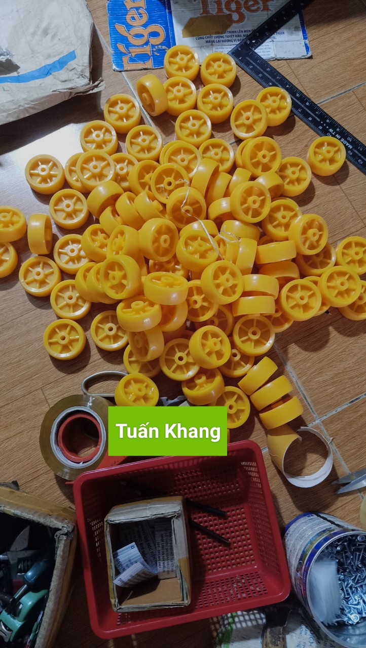 Bánh xe nhựa đường kính 65mm