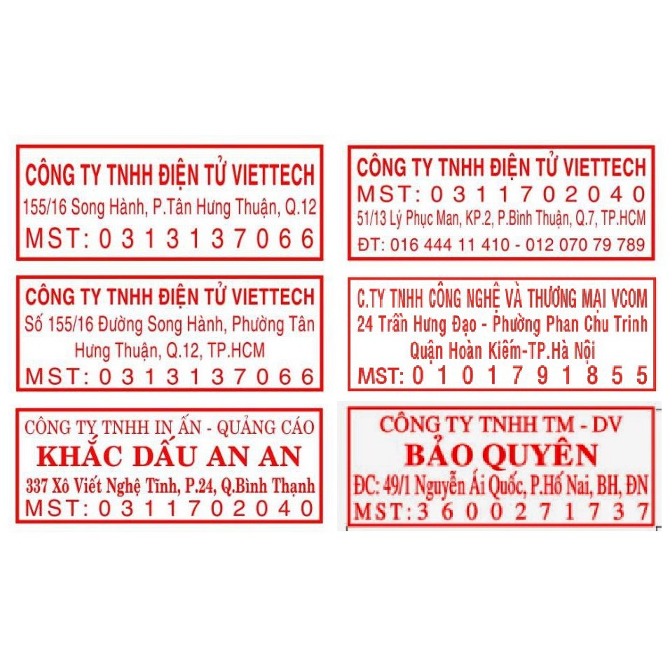Khắc dấu 3 dòng - 4 dòng TDstamp T414