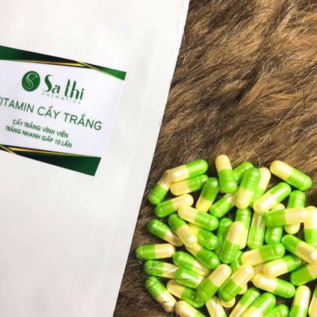10 viên cấy trắng Sa Thị  Trộn Kem Tăng Hiệu Quả Kích Trắng