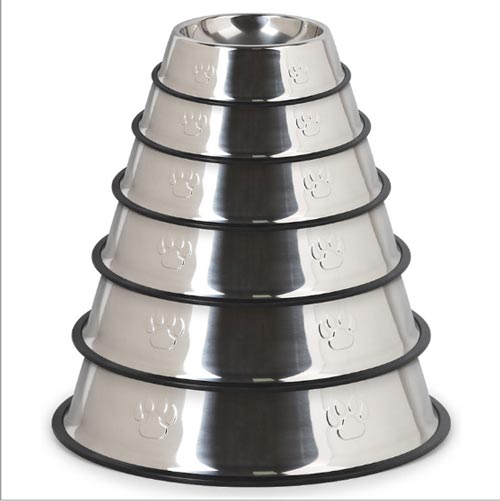 Chén ăn cho chó - Bát ăn cho chó chất liệu inox đủ size