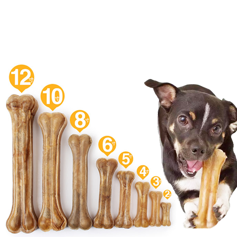 (1 chiếc)-Xương ống da bò cho chó gặm - phù hợp với nhiều loại chó Xương da bò sạch răng bổ sung canxi chắc xương