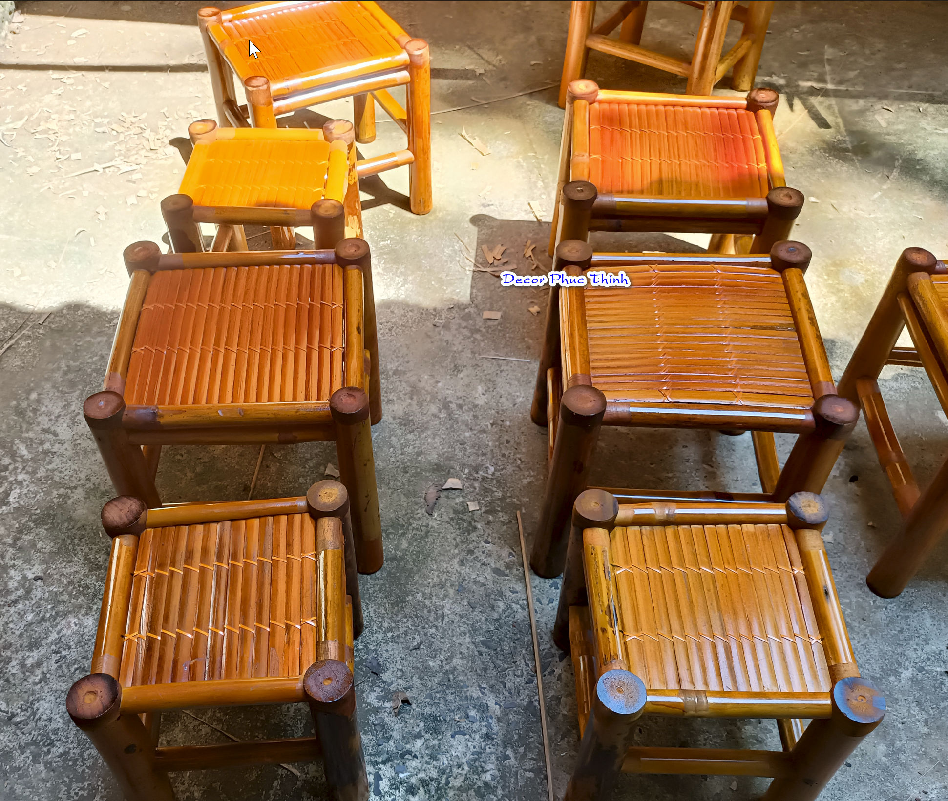 Ghế đôn bằng tre tự nhiên