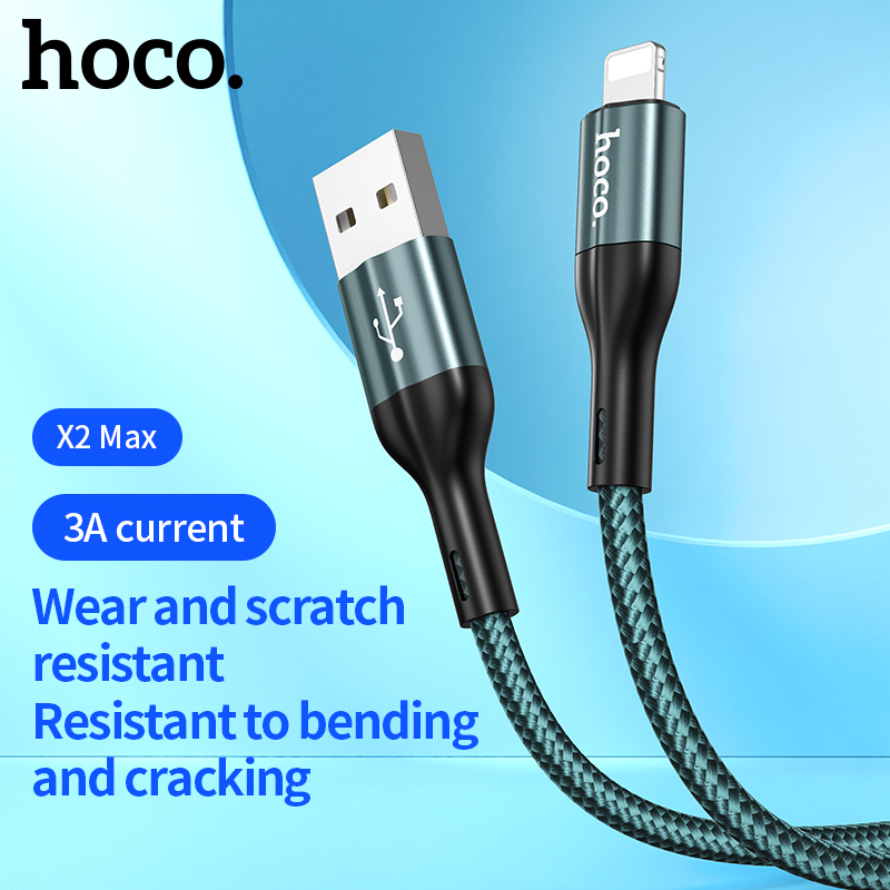 Cáp sạc ngắn Hoco X2 Max cổng Lightning / Type-C / Micro-USB QC3.0, max 3A, dài 25cm - NHẤT TÍN Computer
