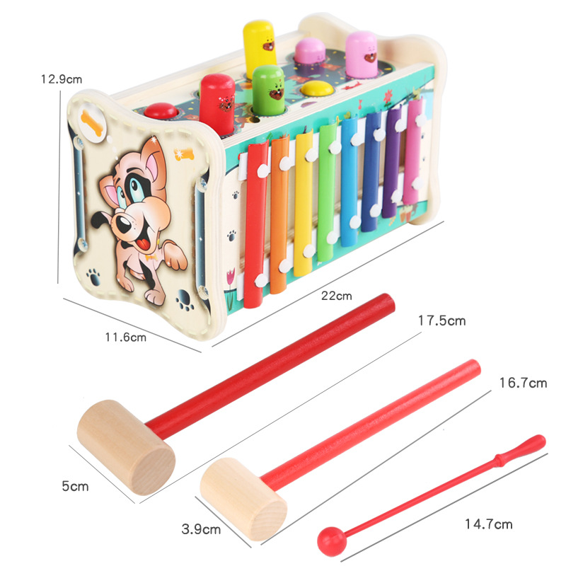 Đồ chơi đập chuột bằng gỗ kèm đàn [DC01]