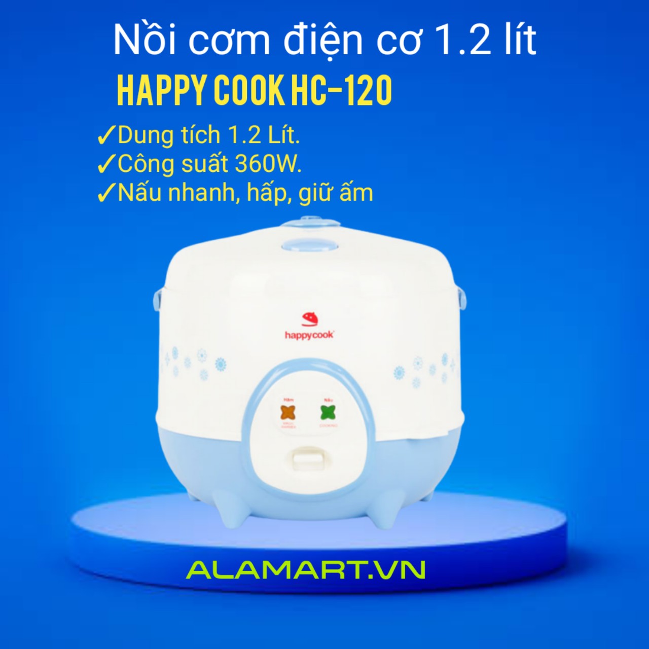 Nồi cơm điện Happy Cook 1.2 lít HC-120