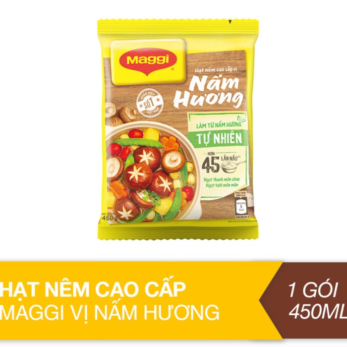 Tặng 250ml dầu Meizan_Hạt nêm nấm hương Hạt Nêm Maggi 450g