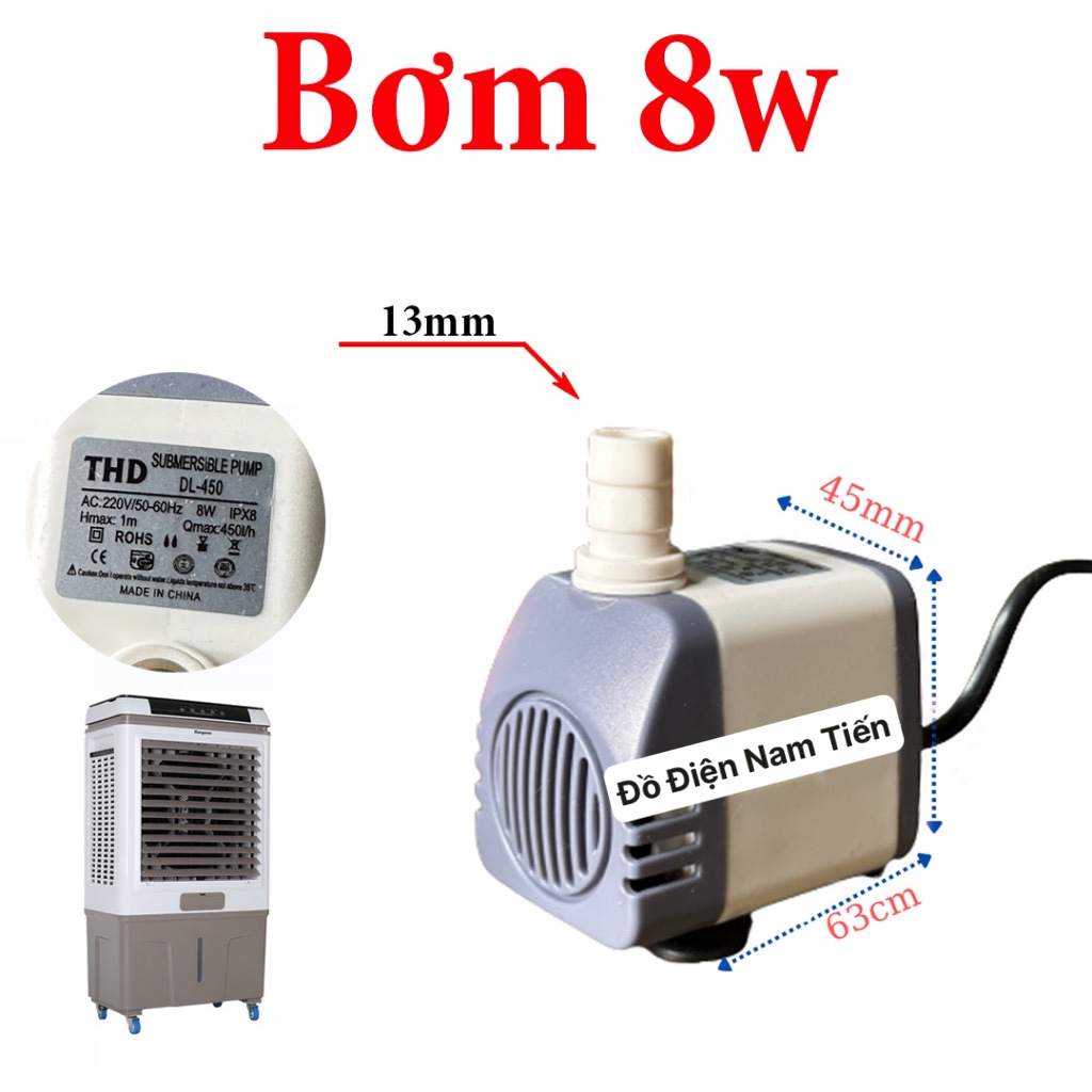 Bơm nước quạt điều hòa bơm chìm mini , hòn non bộ