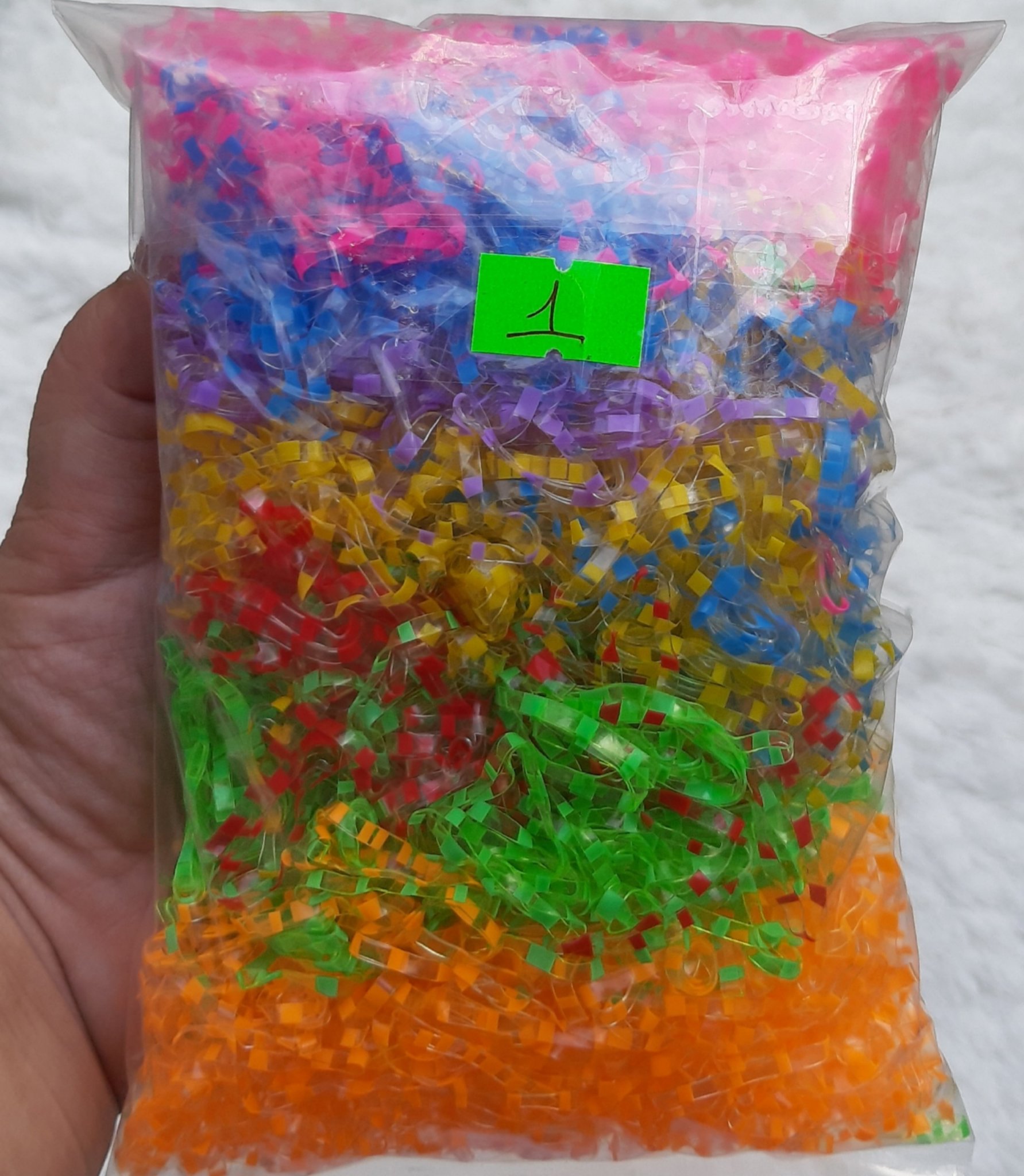 Túi 100g thun (chun) cột tóc bé gái nhiều màu (02)