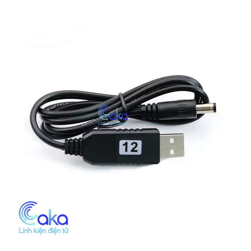 Dây USB tăng áp 5V sang 9V 12V jack dc 5.5x2.1mm