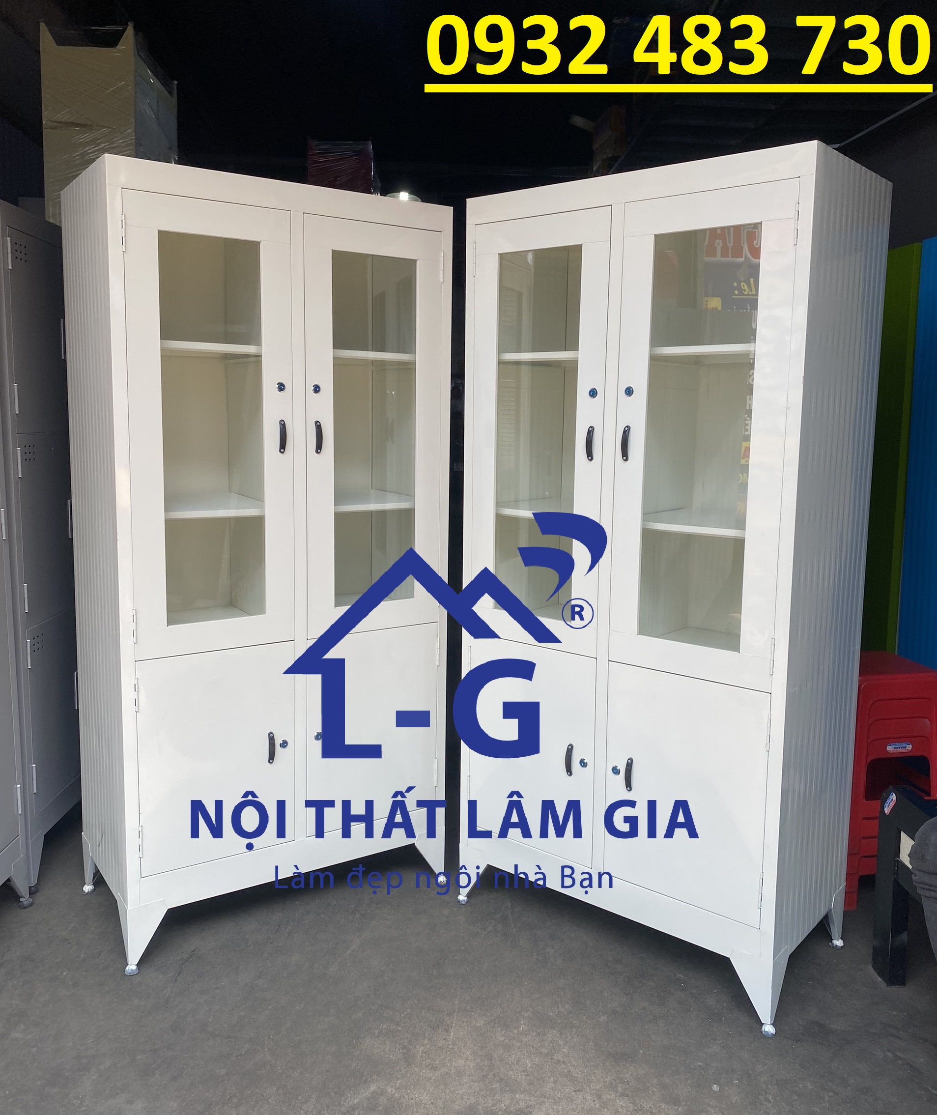 Tủ đựng hồ sơ kiếng văn phòng- tủ locker cao cấp