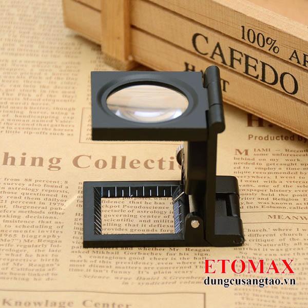 Kính Lúp Mini  Có Thước Đo-10X