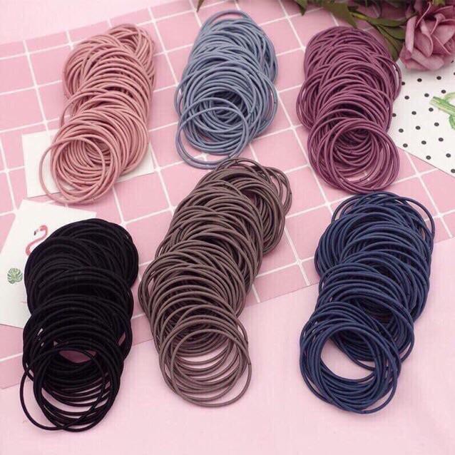SéT 100 Chun Cột Tóc Túi Zip
