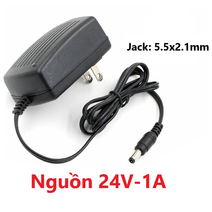 Nguồn adapter 24v 1a 2a đầu jack 5.5*2.1mm