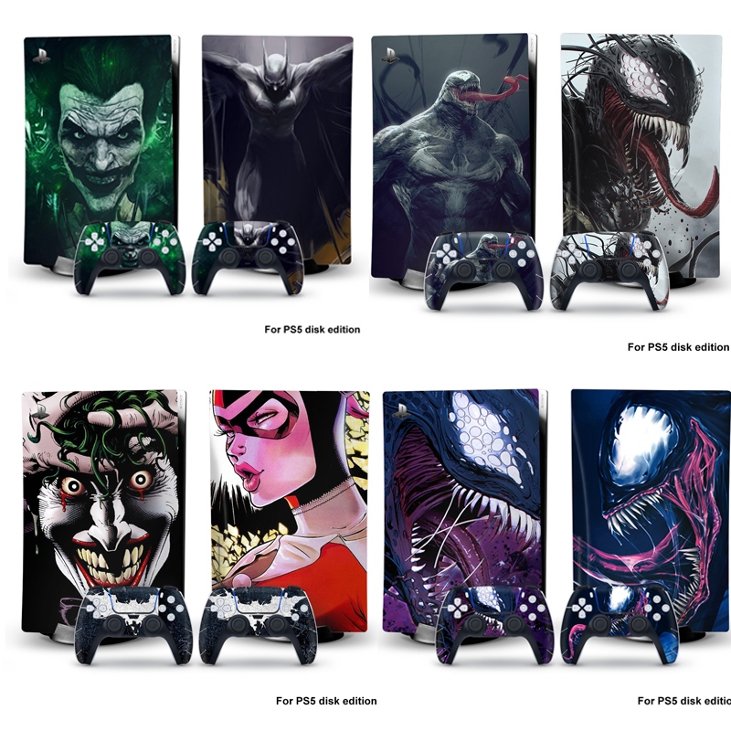 Venom Disk skin sticker Digital for ps5 Decal cover Console 2 Controller Skin Sticker disk version skins Game Accessories