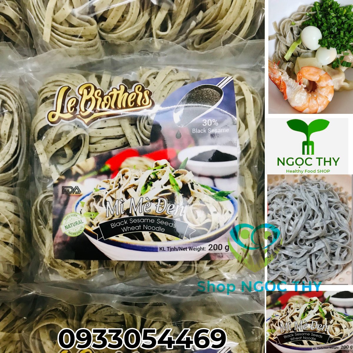 Mì mè đen duy anh food gói 200gr 8 vắt