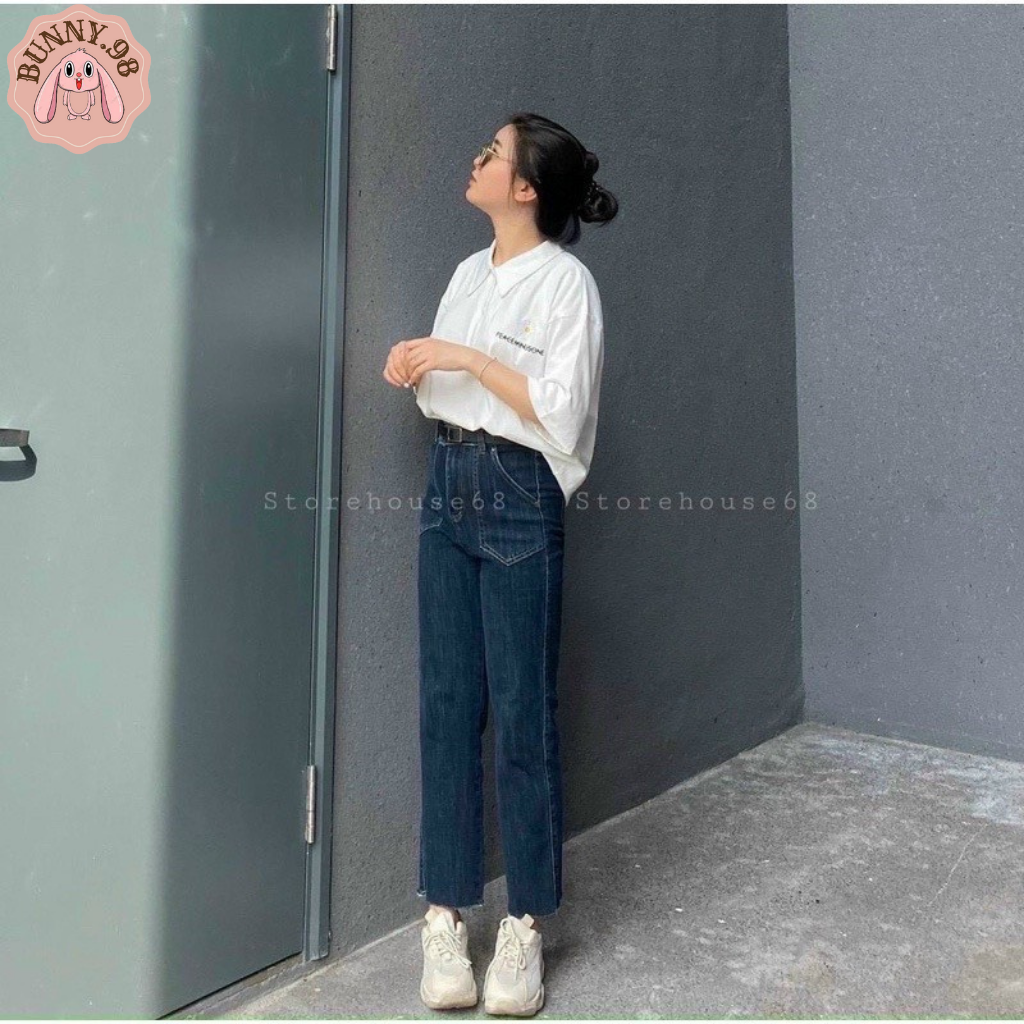 Quần jean ống đứng basic , có video ảnh thật