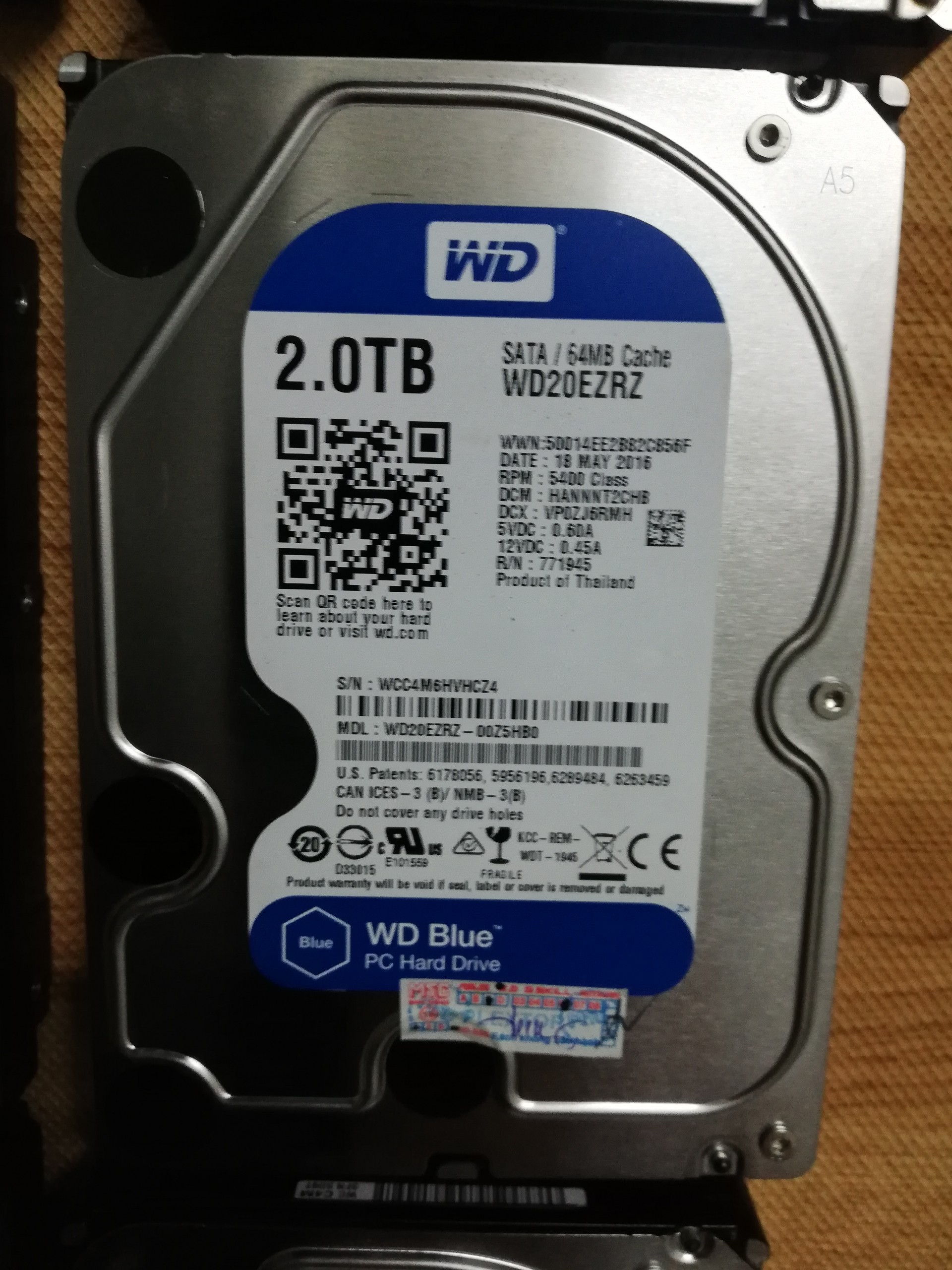 Ổ cứng 2TB Seagate/WD Green cho khách backup