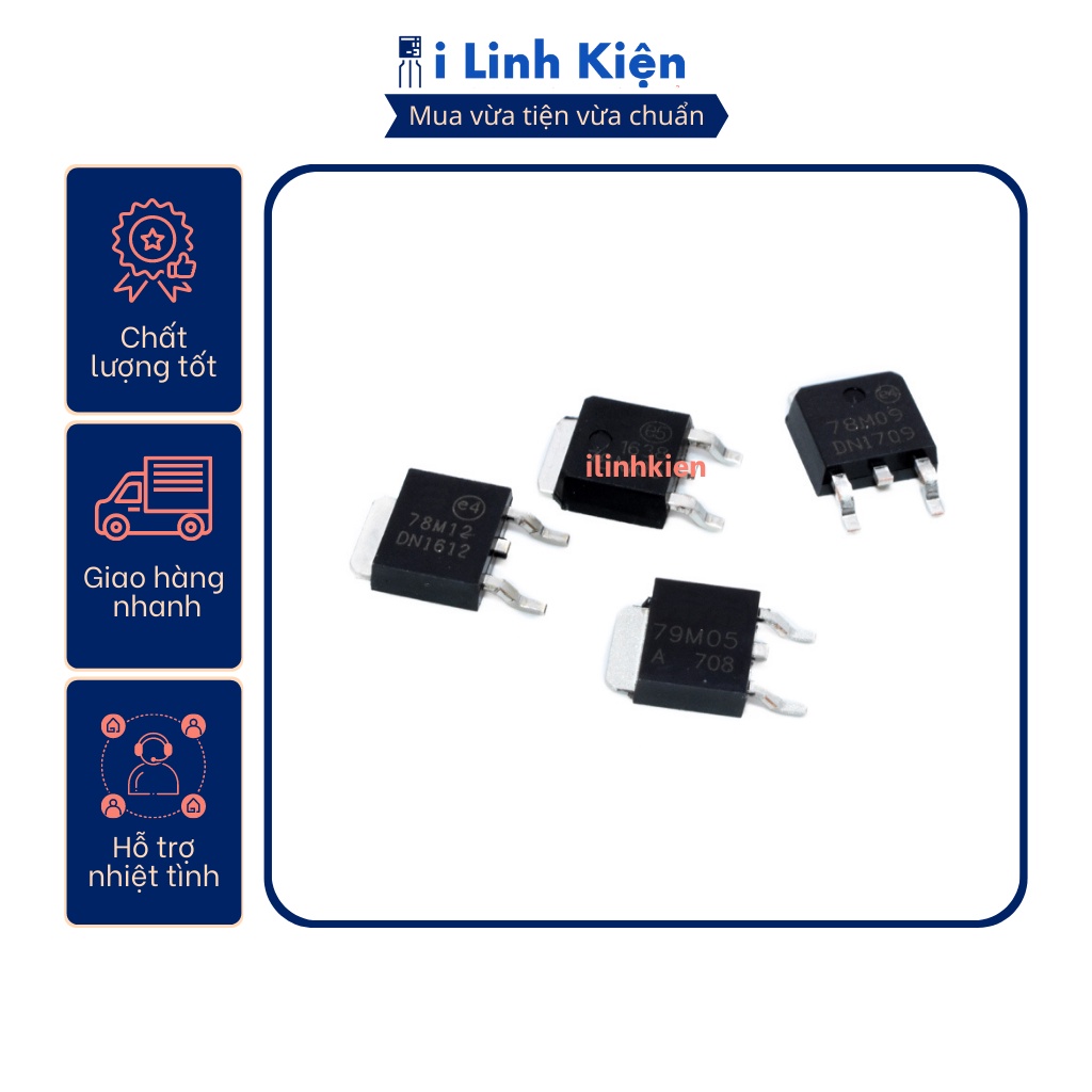 Ic nguồn 78m05/78m06/78m08/78m09/78m12/78m15 to-252 loại tốt.