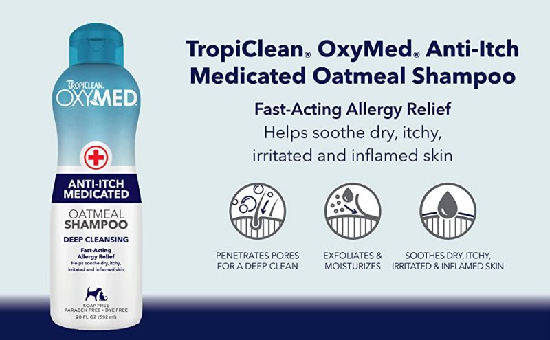 Dầu Gội Tropiclean OXYMED Chuyên Dùng Cho Da Bị Viêm Do Nấm, Gàu, Tăng Tiết Bã Nhờn, Đốm Đỏ 592ml