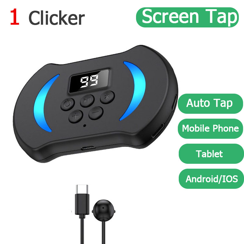 Auto Clicker Mobile Phone Screen Clicker  G40 8 head 199 level live stream Adjustable Speed Auto Tap Ring Grip Clicker like Physical Simulation Finger Click Device Screen Auto Clicker head