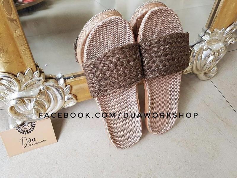 Dép cói quai ngang trơn bảng to
