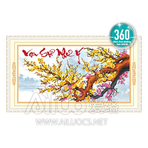 Tranh đính đá vạn sự như ý 77299 chưa đính