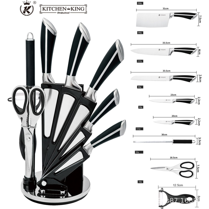 Bộ Dao , Bộ Dao Kéo Nhà Bếp Đa Năng Thép Kháng Khuẩn Cao Cấp Kitchen King