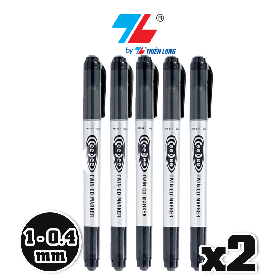 Combo Bút lông dầu Thiên Long PM-04