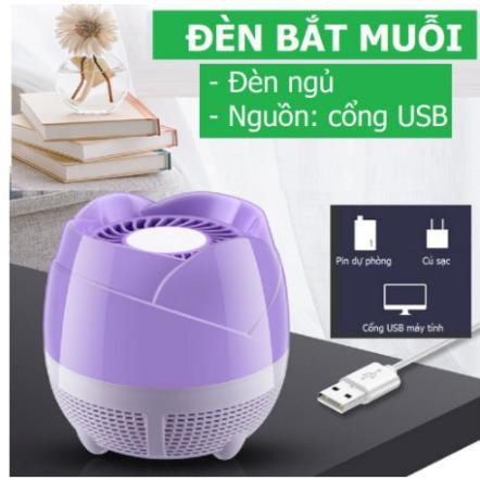 Đèn bắt muỗi cao cấp kiêm đèn ngủ đa năng hình hoa sen