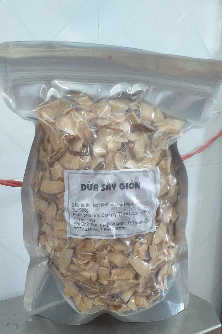 DỪA KHÔ GIÒN ĐÓNG TÚI ZÍP 500-1KG