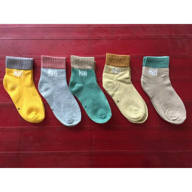 Set 5 Đôi Tất Cao Cổ Số 20 Cho Bé Trai Bé Gái