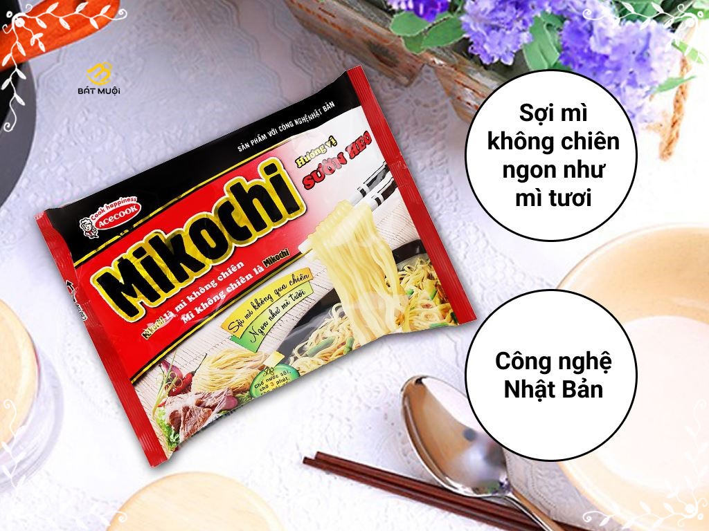 Mikochi pork paste free noodle 80g package-24 pack-bat Muoi