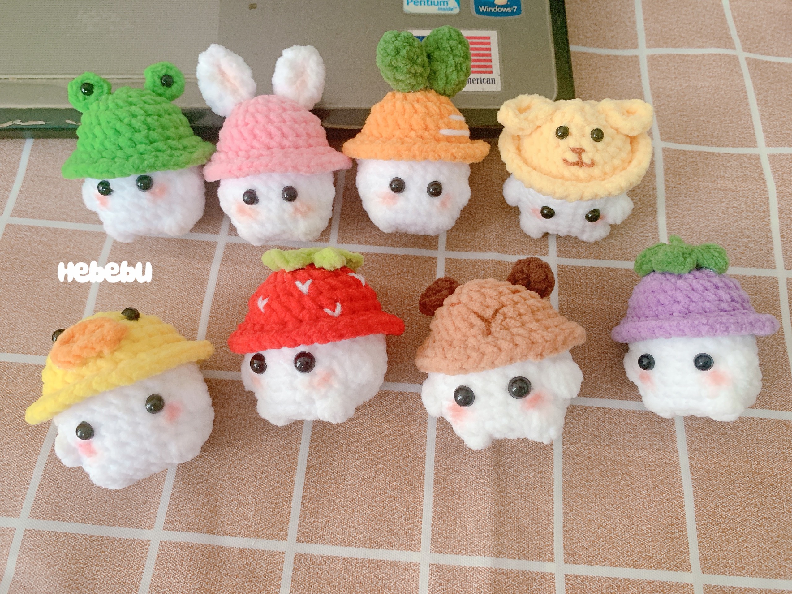 Móc Khoá Len Bé Nấm handmade ĐÁNG YÊU HEBEBU