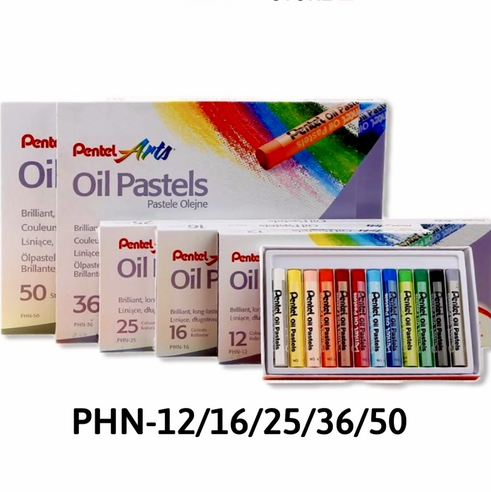 Sáp Dầu Pentel 12/16/25/36/50 Màu - PHN [Hàng Chính Hãng]