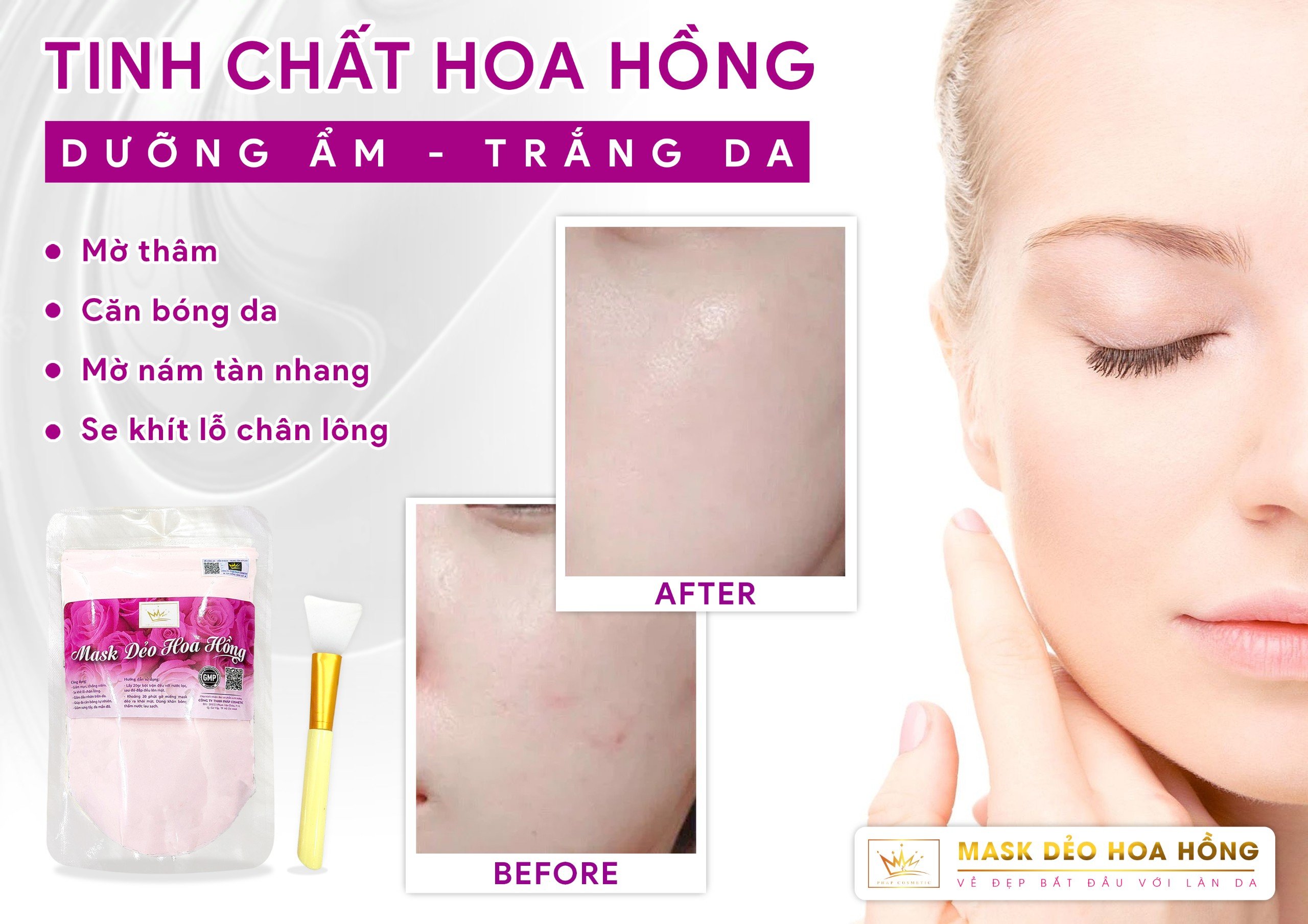 Mask hoa hồng Pháp