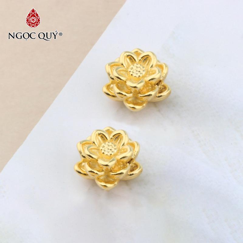 Charm bạc bông sen xỏ ngang - Ngọc Qúy Gemstones