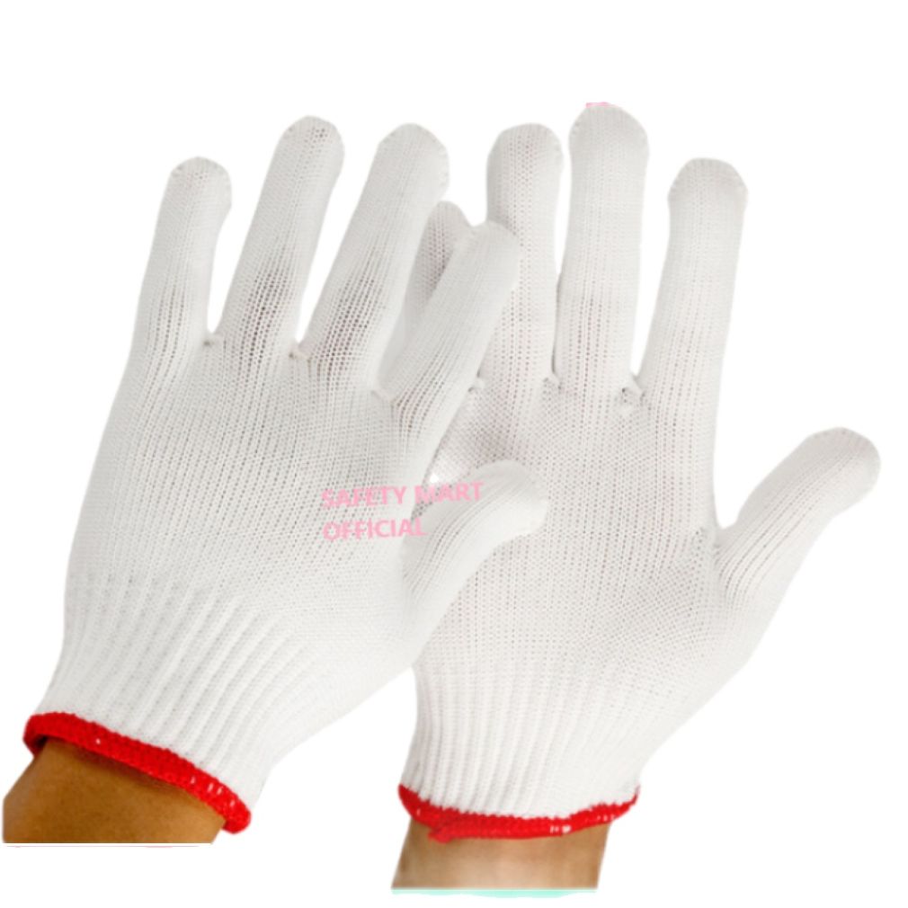 Set 10 double wool gloves, gloves coated with red paint, coating gloves green paint, hands hug Độ good grip, gloves labor protection gloves cheap labor, durable beautiful-supermarket safemall official